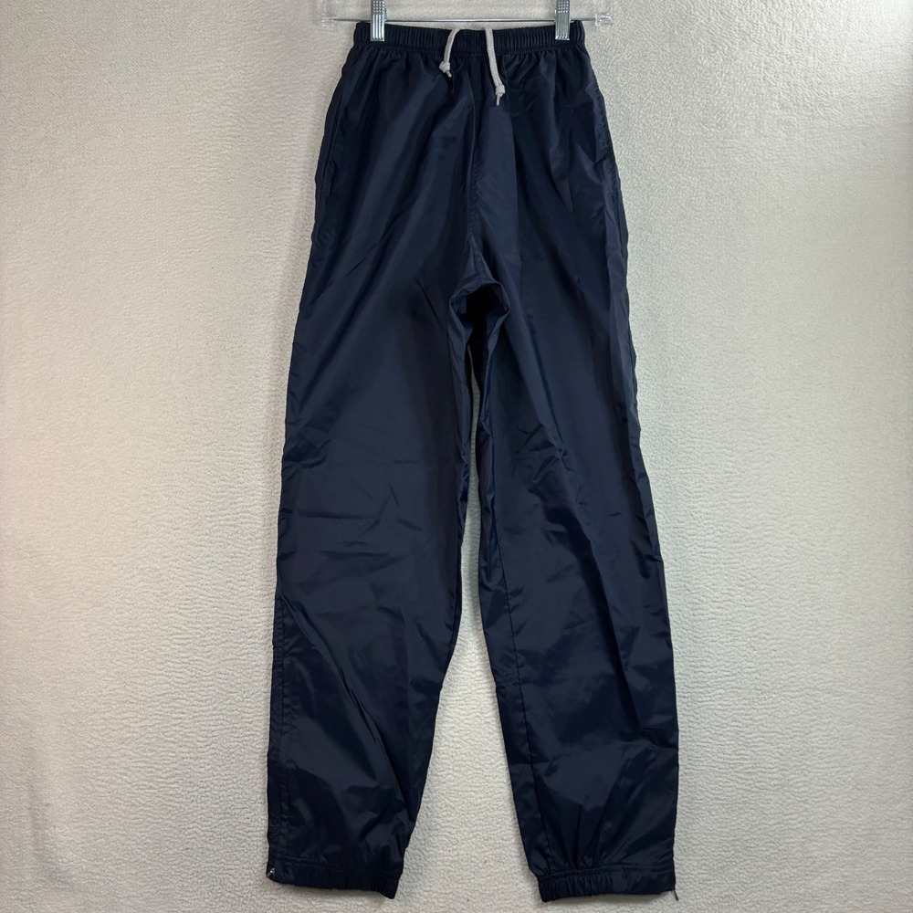Vintage Nike‎ Track Pants Women S Blue Windbreaker Joggers Ankle Zip Nylon 90s